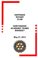 NorthWood Academic Team Banquet hosted by Nappanee Rotary Club